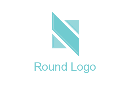 two triangles and a parallelogram forming letter N