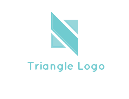 two triangles and a parallelogram forming letter N