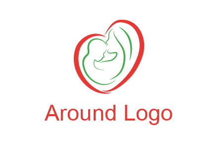 woman and child in heart healthcare logo