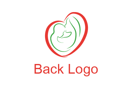 woman and child in heart healthcare logo