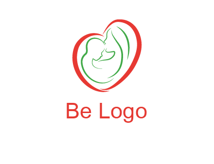 woman and child in heart healthcare logo