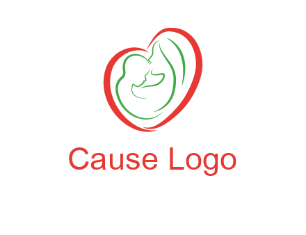 woman and child in heart healthcare logo