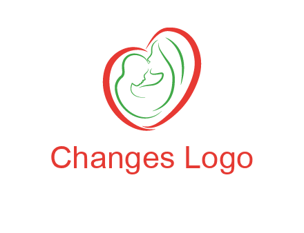 woman and child in heart healthcare logo