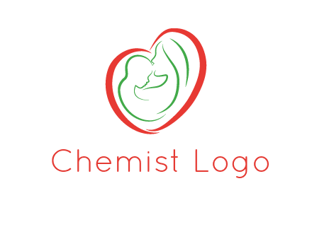 woman and child in heart healthcare logo