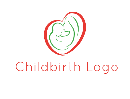 woman and child in heart healthcare logo