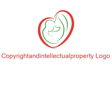 woman and child in heart healthcare logo