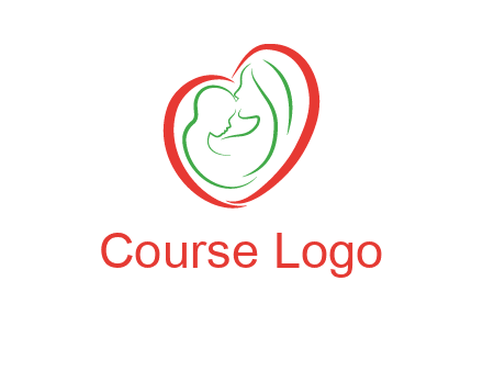 woman and child in heart healthcare logo