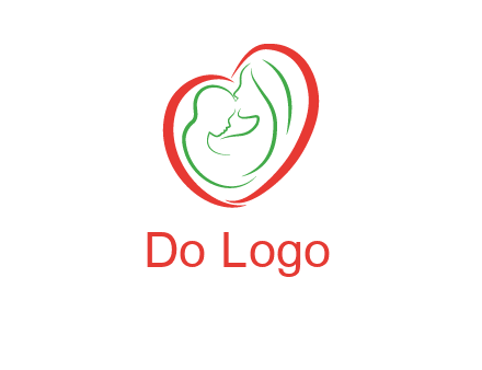woman and child in heart healthcare logo