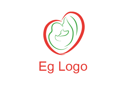 woman and child in heart healthcare logo