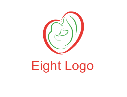 woman and child in heart healthcare logo