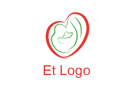 woman and child in heart healthcare logo