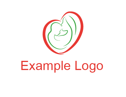 woman and child in heart healthcare logo