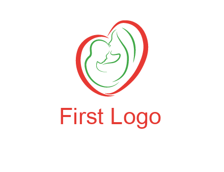 woman and child in heart healthcare logo