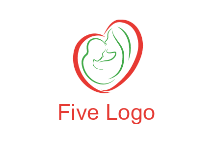 woman and child in heart healthcare logo