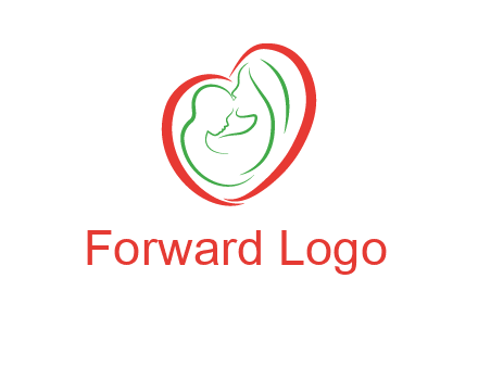 woman and child in heart healthcare logo