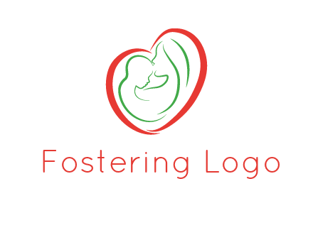 woman and child in heart healthcare logo