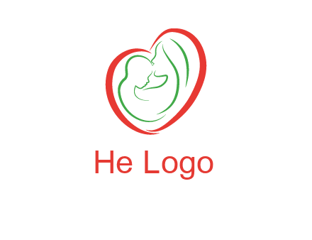 woman and child in heart healthcare logo