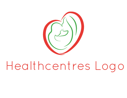 woman and child in heart healthcare logo