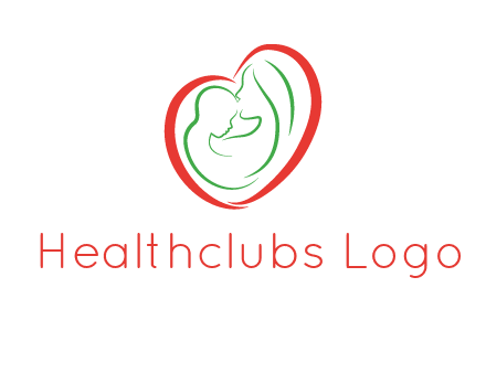 woman and child in heart healthcare logo