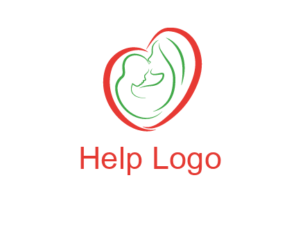 woman and child in heart healthcare logo