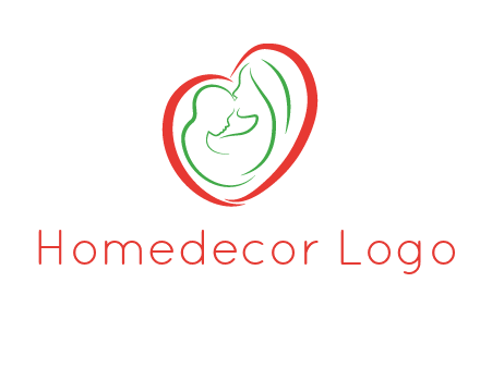 woman and child in heart healthcare logo
