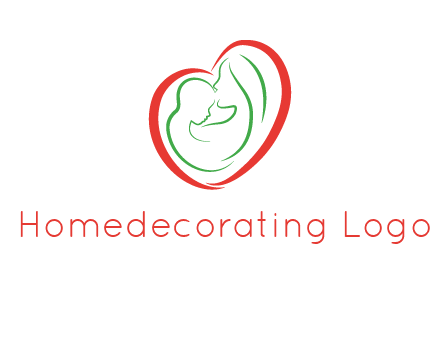 woman and child in heart healthcare logo