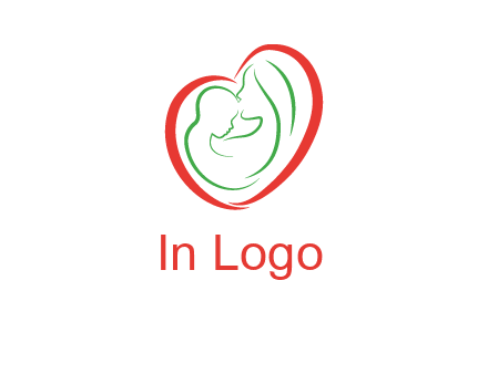 woman and child in heart healthcare logo