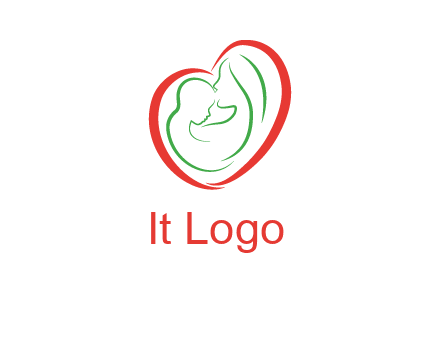 woman and child in heart healthcare logo