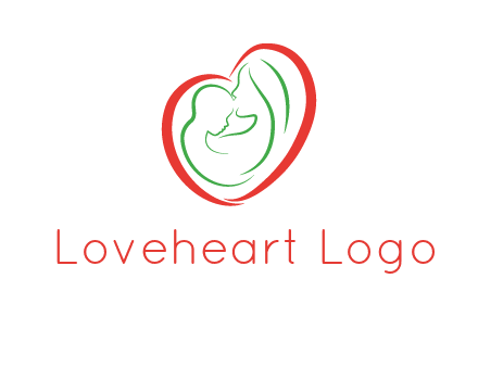 woman and child in heart healthcare logo
