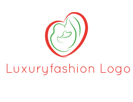 woman and child in heart healthcare logo