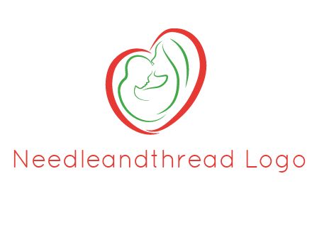 woman and child in heart healthcare logo