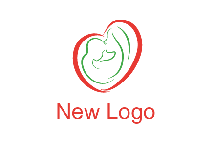 woman and child in heart healthcare logo