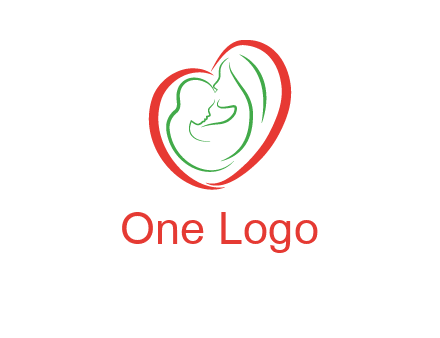 woman and child in heart healthcare logo