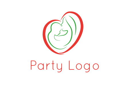 woman and child in heart healthcare logo