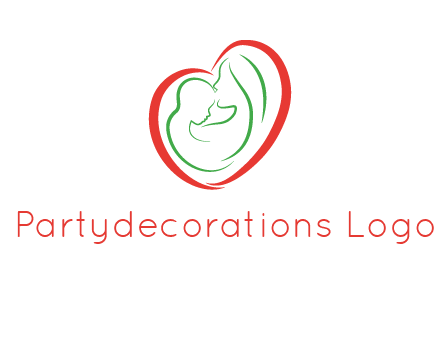 woman and child in heart healthcare logo