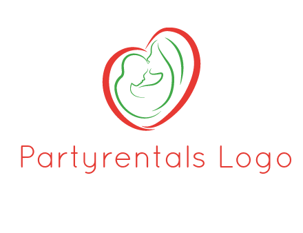 woman and child in heart healthcare logo