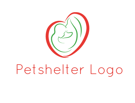 woman and child in heart healthcare logo