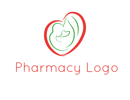 woman and child in heart healthcare logo
