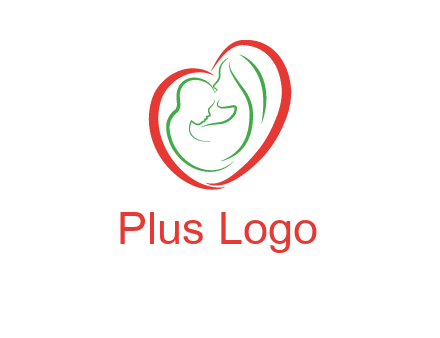 woman and child in heart healthcare logo