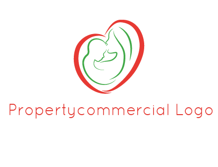 woman and child in heart healthcare logo