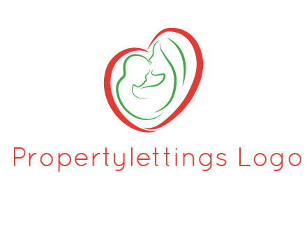 woman and child in heart healthcare logo