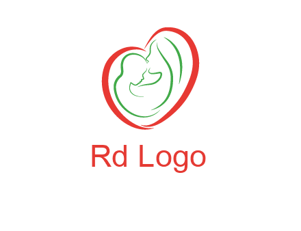 woman and child in heart healthcare logo