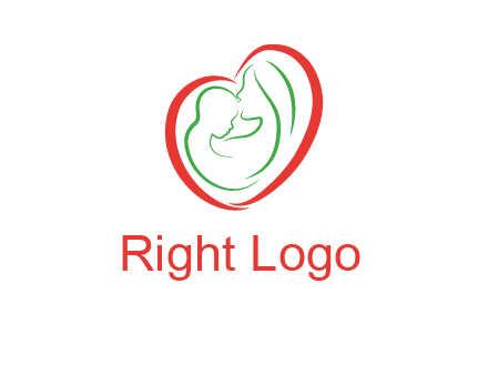 woman and child in heart healthcare logo