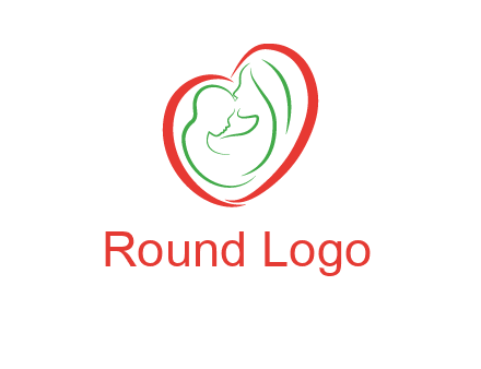 woman and child in heart healthcare logo