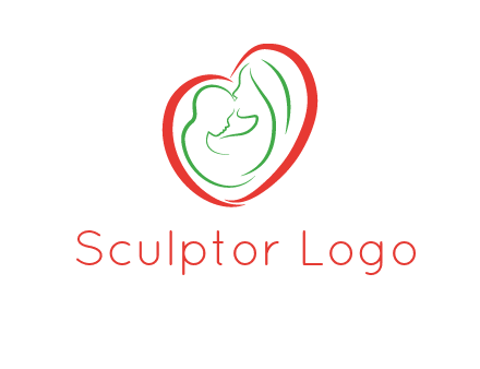 woman and child in heart healthcare logo