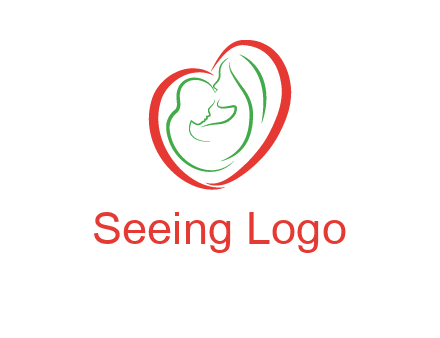 woman and child in heart healthcare logo