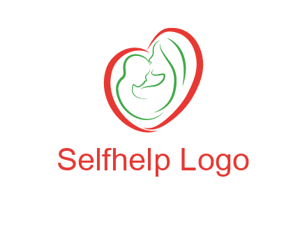 woman and child in heart healthcare logo