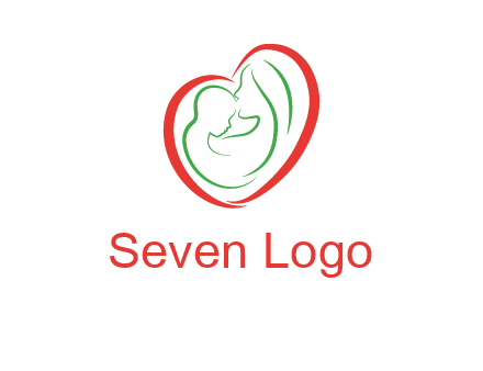 woman and child in heart healthcare logo