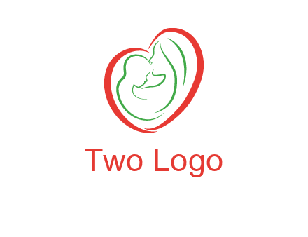 woman and child in heart healthcare logo