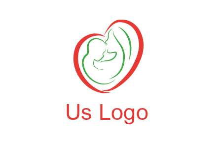 woman and child in heart healthcare logo